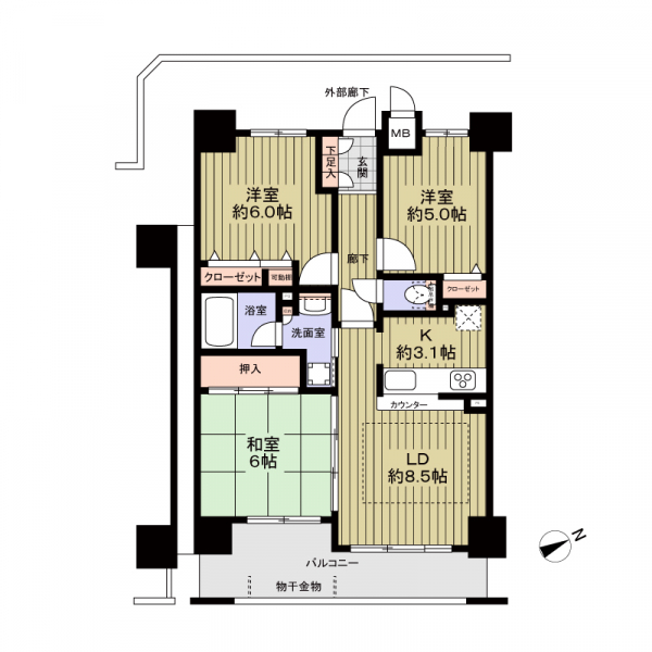 エスリード高槻上牧 間取図