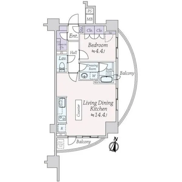 グローリオ新中野ブランデコ 間取図
