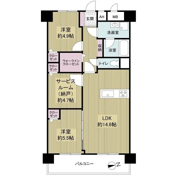 ノバカネイチ阿波座 間取図