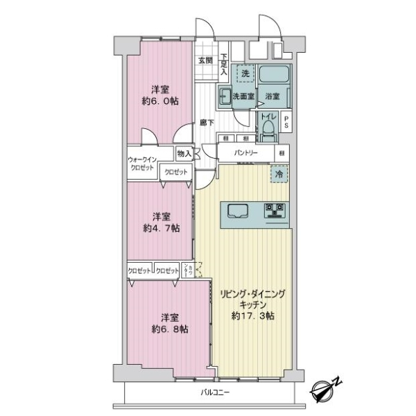 シャルマンコーポ草津 間取図