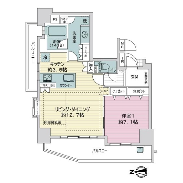 ローレルコート金山 間取図