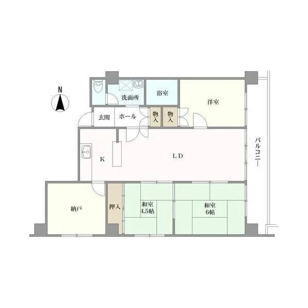 ダイアパレス谷町第2 間取図