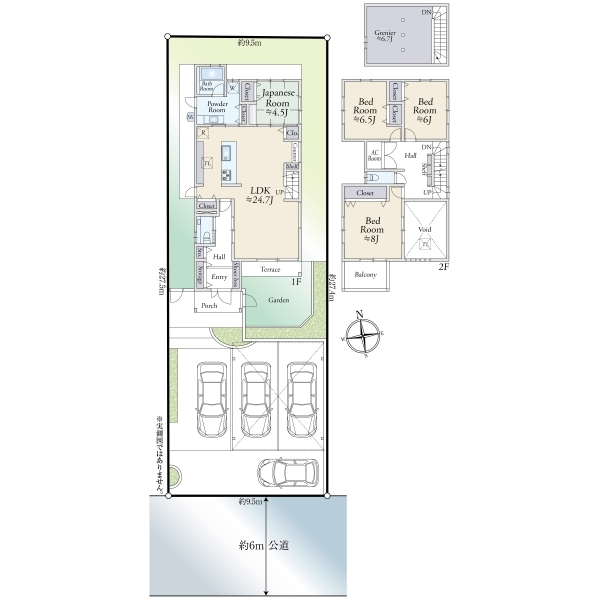 京都市左京区岩倉南池田町 間取図
