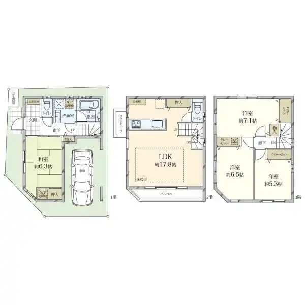 足立区綾瀬５丁目 間取図