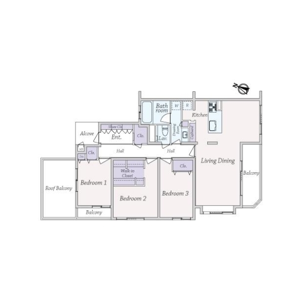 サニークレスト上目黒弐番館 間取図