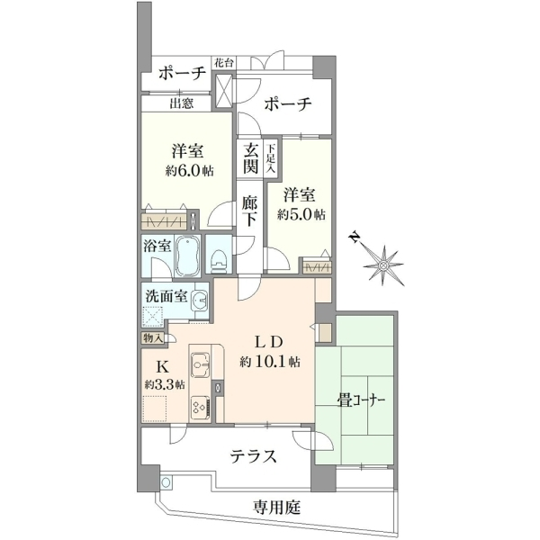 ローズガーデン行徳ラティオ 間取図