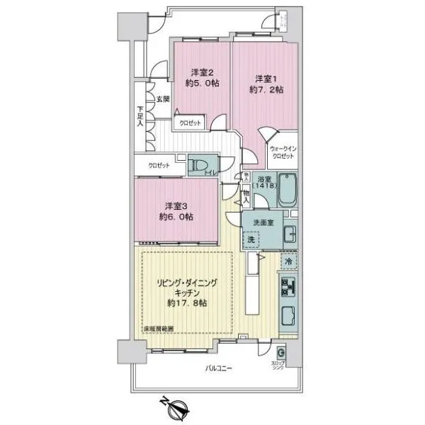 東京アクアージュ 間取図