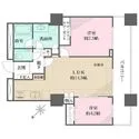 プライマリーナ山下公園グレーシアタワー 全室採光を確保した明るい住空間。WIC付きの収納豊富な2LDK
