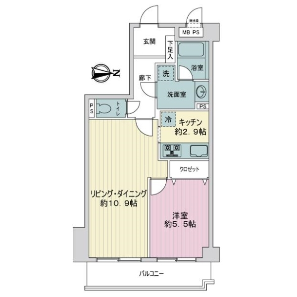 ライオンズマンション武蔵新城第３ 間取図