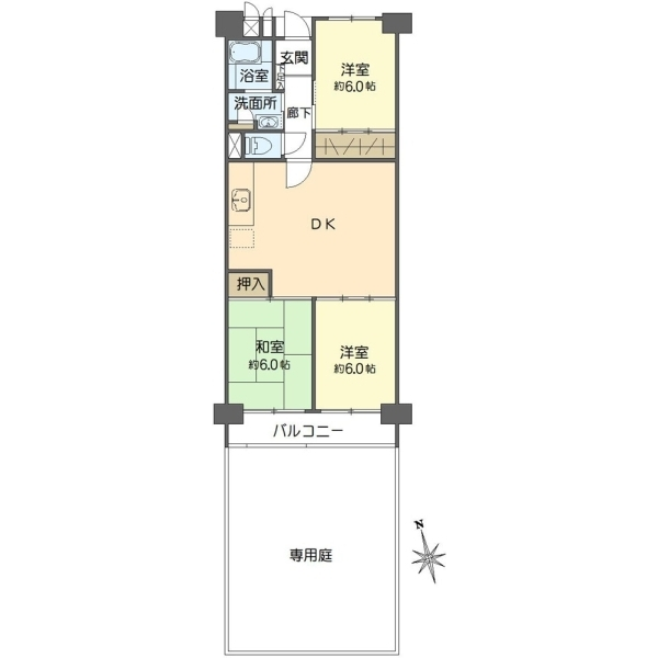 コープ野村江坂台 間取図