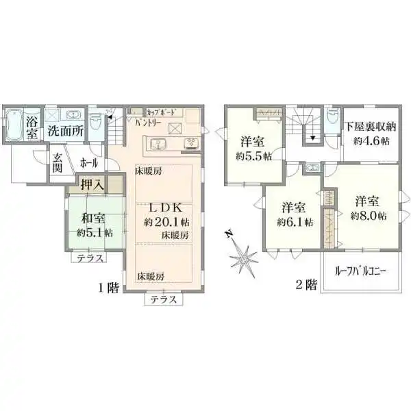 横浜市旭区金が谷２丁目 間取図