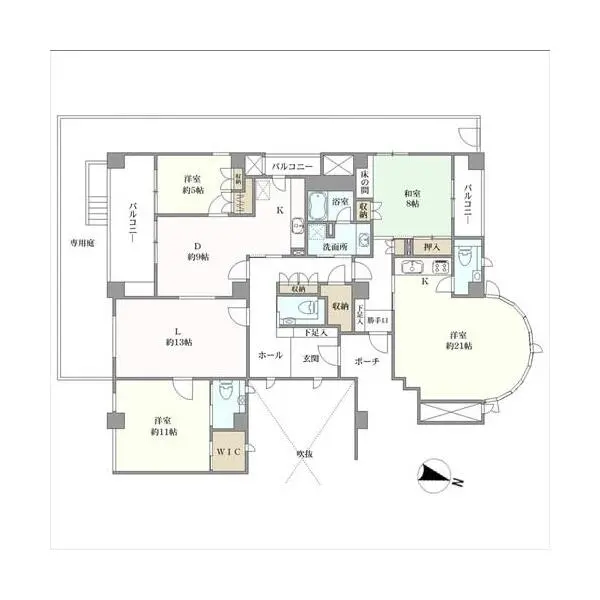 フローラ芦屋フラット 間取図