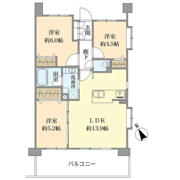 ディアステージ川崎渡田 間取図
