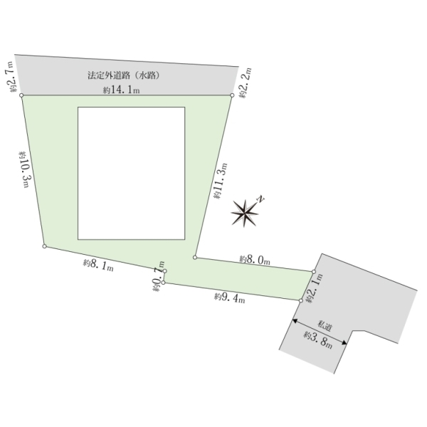 世田谷区桜新町１丁目 区画図