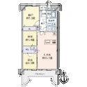 メロディーハイム法円坂 間取図