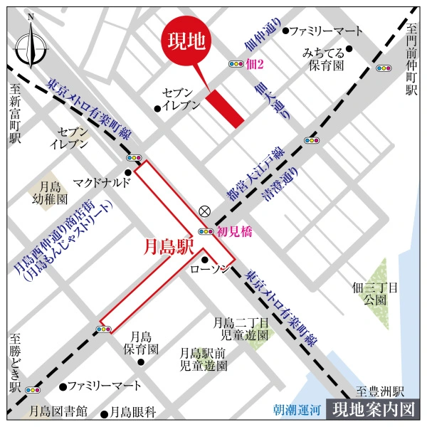 セザール月島 現地案内図
