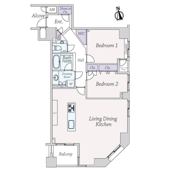 グラーサ銀座イースト 間取図