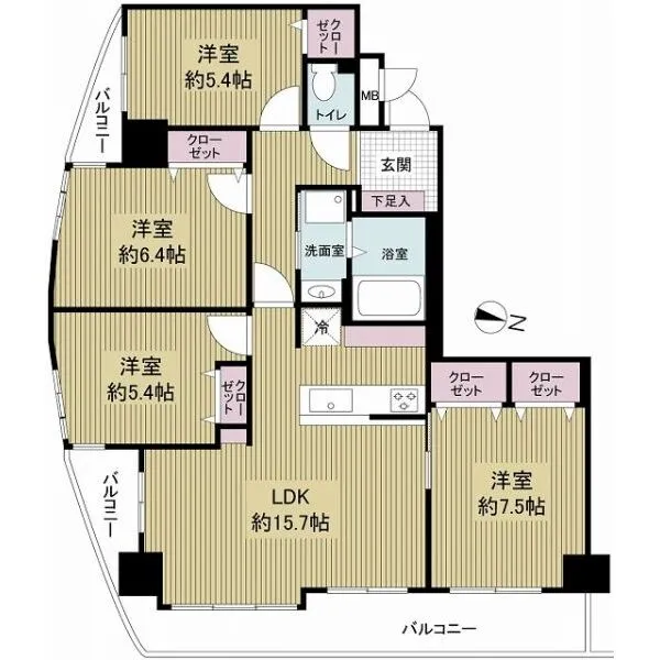 インテリジェントシティ 間取図