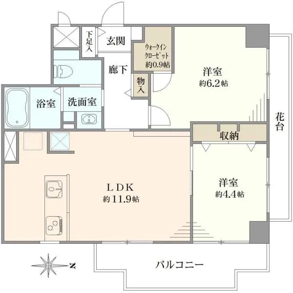 エクレール北千住 間取図