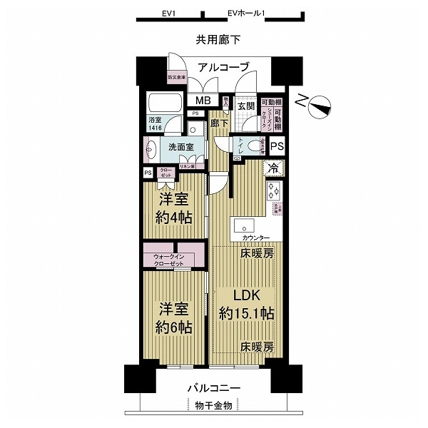 パークナード新梅田アーバンパレス 間取図