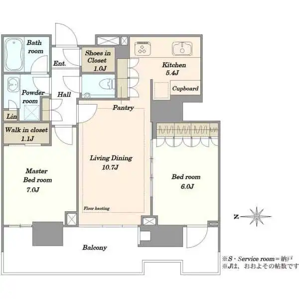 ＨＡＲＵＭＩ　ＦＬＡＧ　ＰＡＲＫ　ＶＩＬＬＡＧＥ　Ｔ棟 間取図
