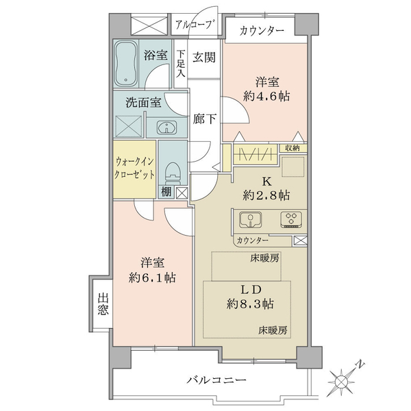 アールヴェール大森 間取図