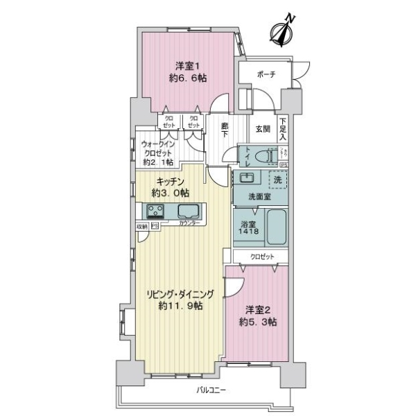 クリオ大通り公園六番館 間取図