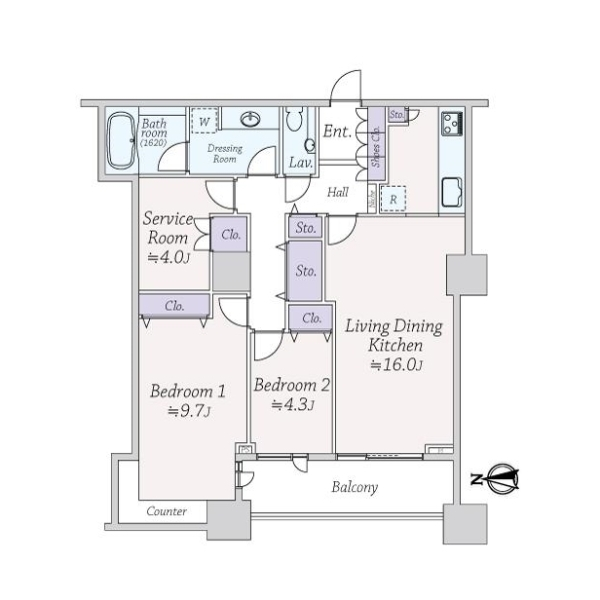 ラグナタワー 間取図