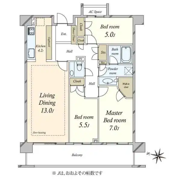 ラ・コルダ弦巻フォレストコート 間取図