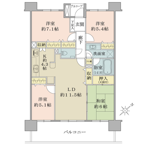 レクセルマンション幕張ブリーズ 間取図
