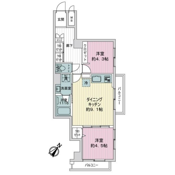 ライオンズマンション駒込第３ 間取図