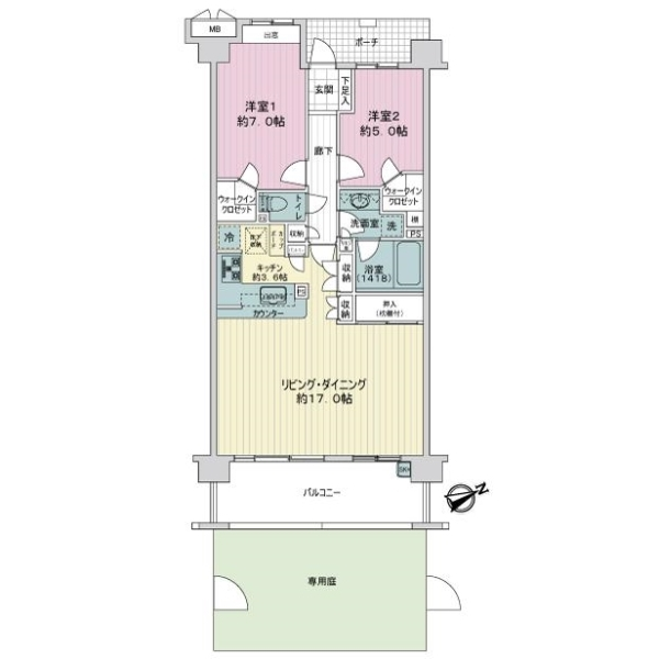 メロディーハイム高津ラフレ 間取図