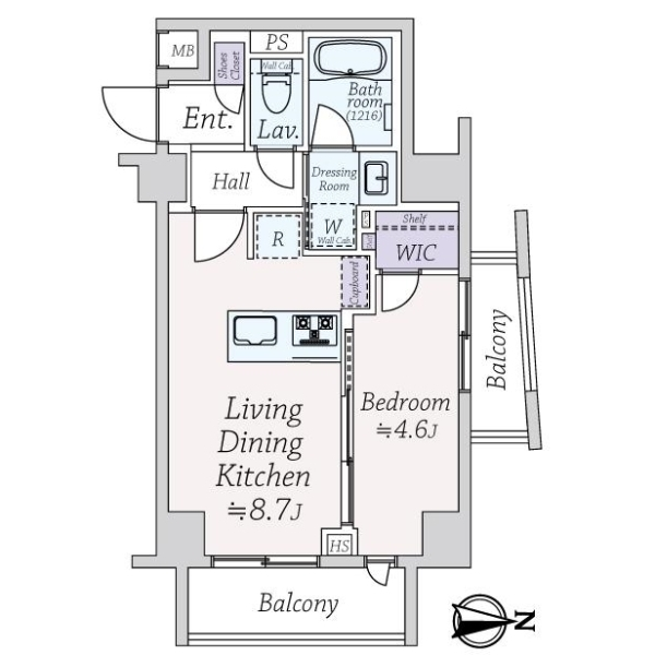 ヴァースクレイシアＩＤＺ下北沢 間取図