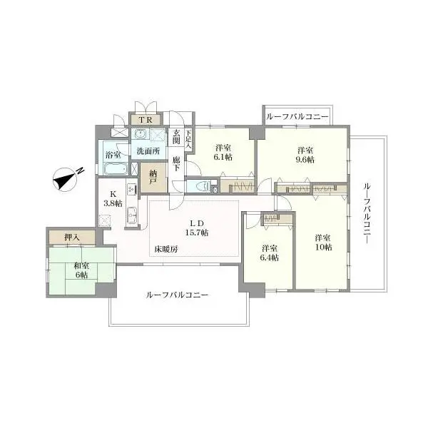 ネオグランデ瑞穂松月 間取図
