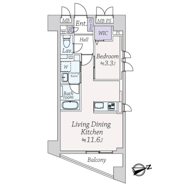 恵比寿ブルーメ 間取図