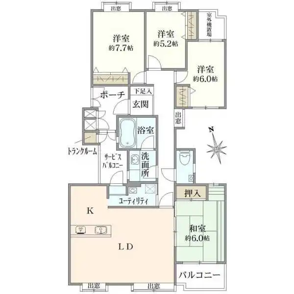 コープ野村緑山ヒルズ 間取図