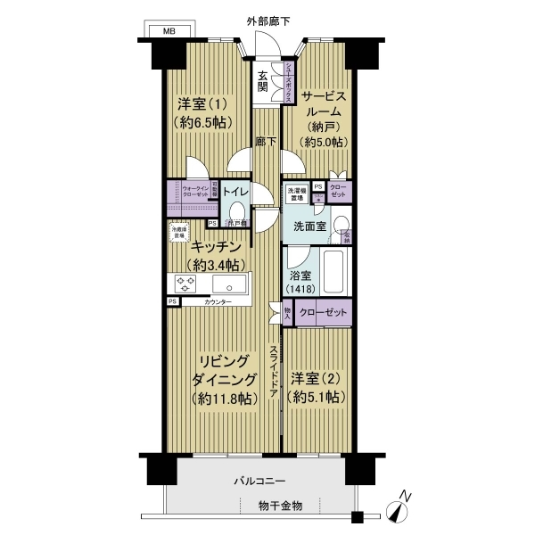 プレイズ船橋北習志野 間取図