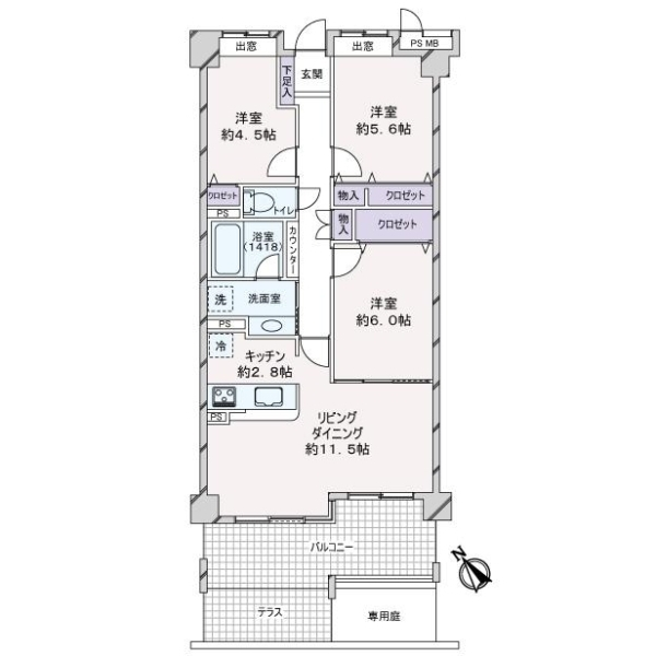 ライオンズガーデン日吉本町 間取図