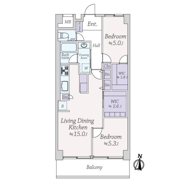 ニューライフマンション木場 間取図
