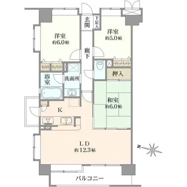 ダイアパレス浦和常盤オリヴィエ・ブラン 間取図