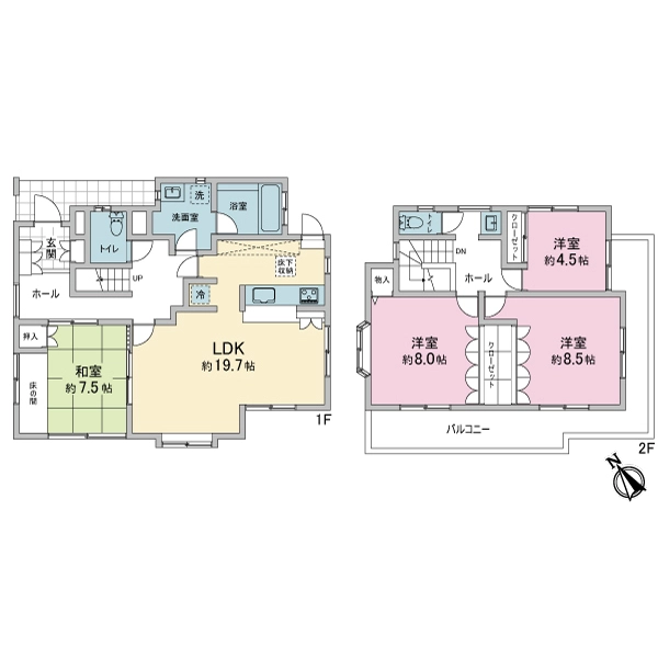 横浜市戸塚区東俣野町 間取図