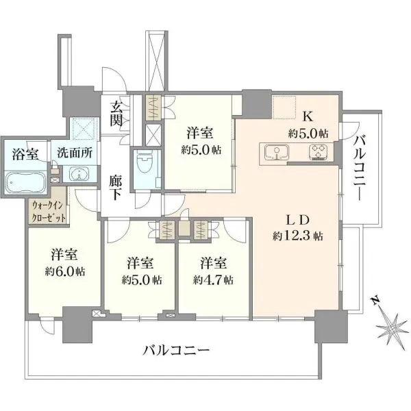 プラウドタワー東池袋 間取図