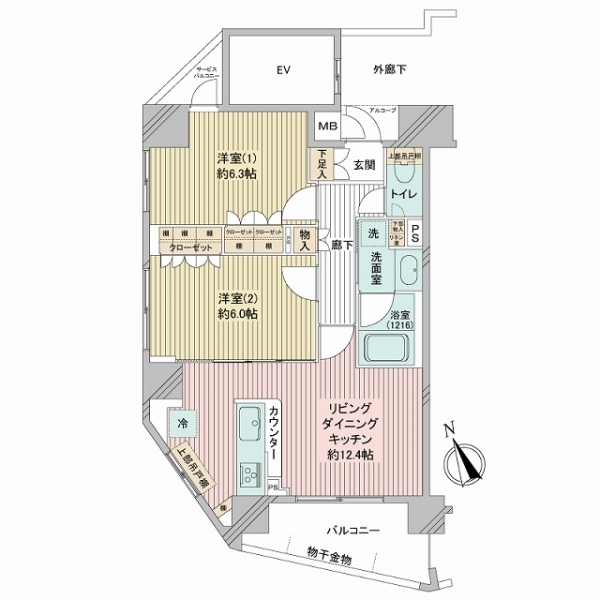 ヴェルディーク相模原桜並木 間取図