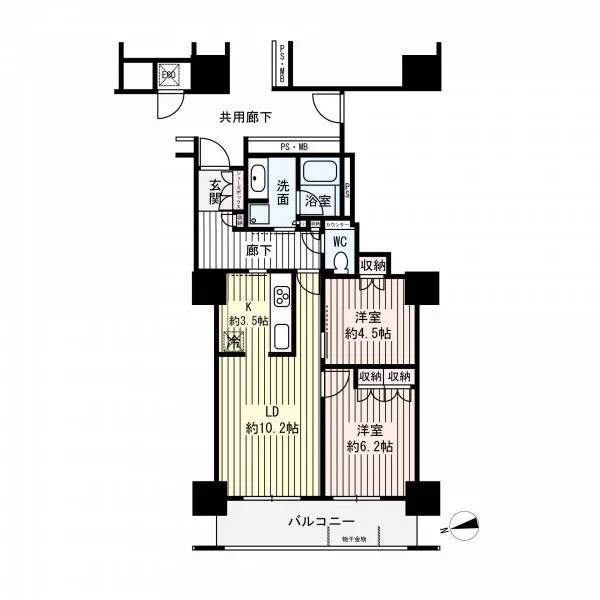 阿波座ライズタワーズフラッグ４６ 間取図