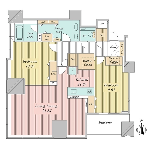 シティタワーズ豊洲ザ・ツインノースタワー 間取図