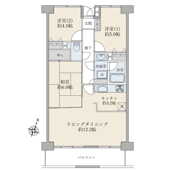 ダイアパレス武蔵浦和 間取図