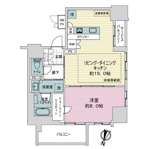 ワコーレ元町ザ・シティ 間取図