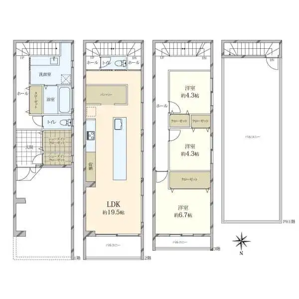 大阪市北区神山町 間取図