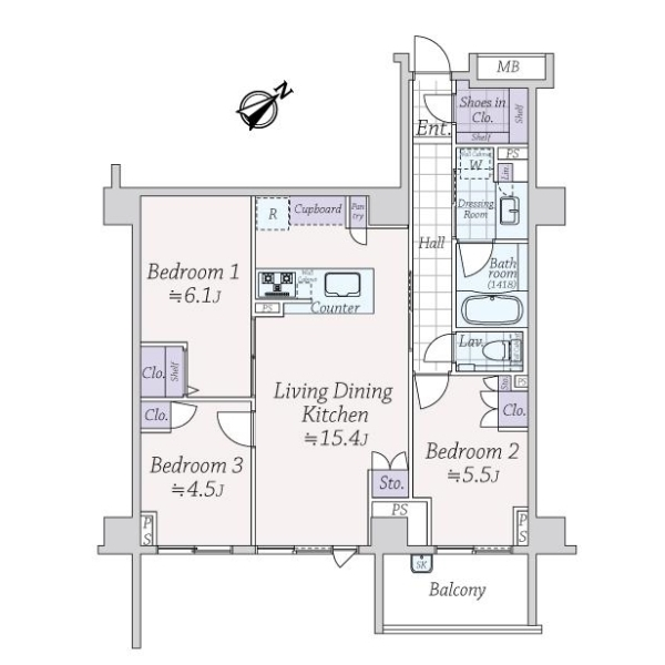 ブランズ文京小石川レジデンス 間取図