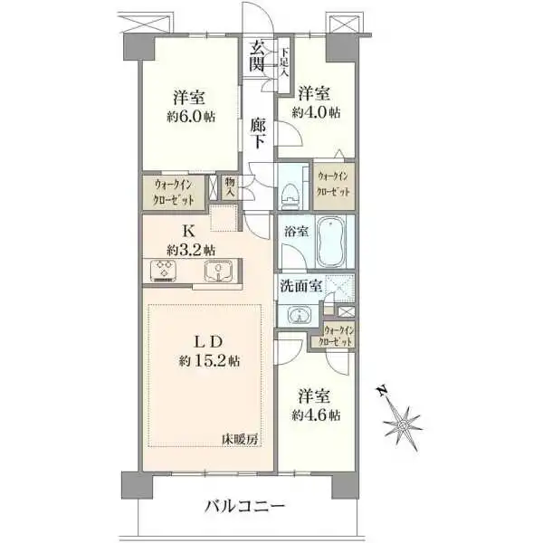 エクセレントシティ船橋東中山 間取図